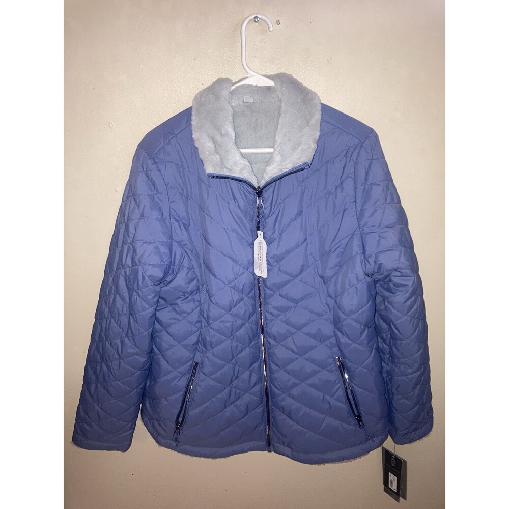 NWT Free Country Women's Coat Size L/G Reversible Puffer Reprieve